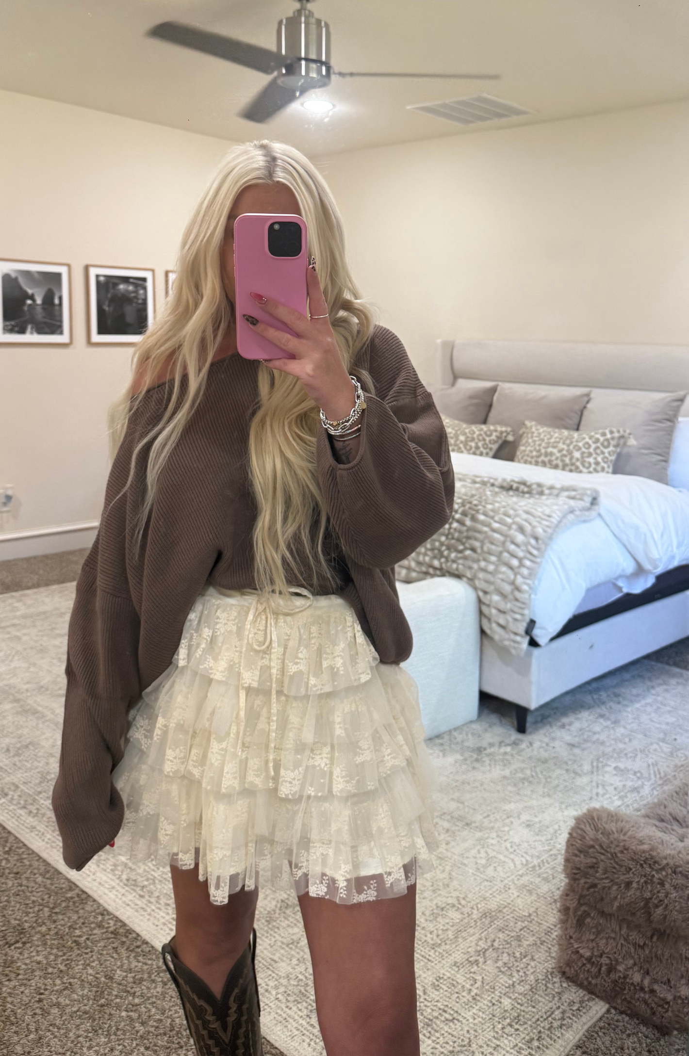Relaxed Charm Tiered Mini Skirt