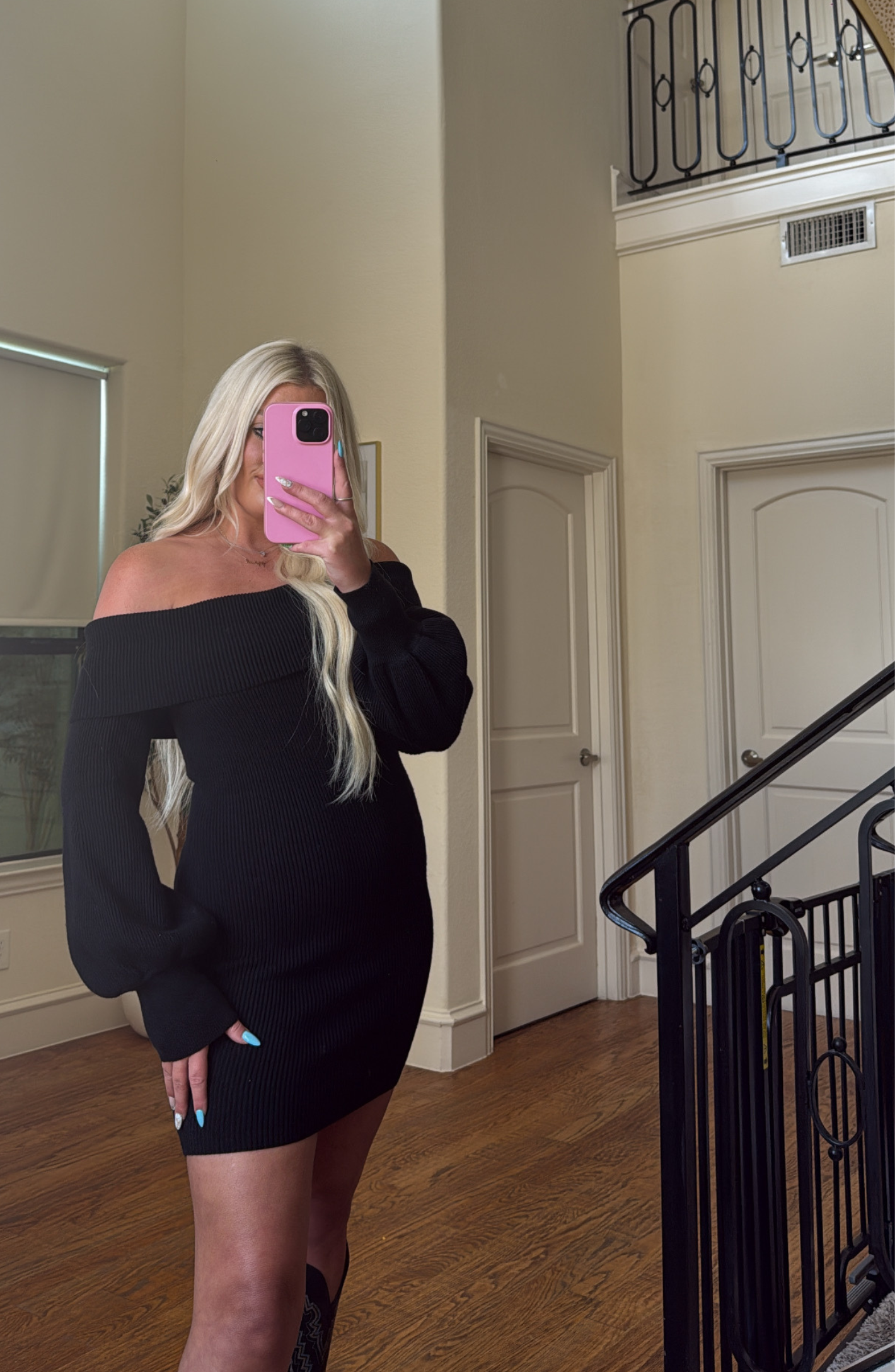 This Time Off The Shoulder Knit Dress