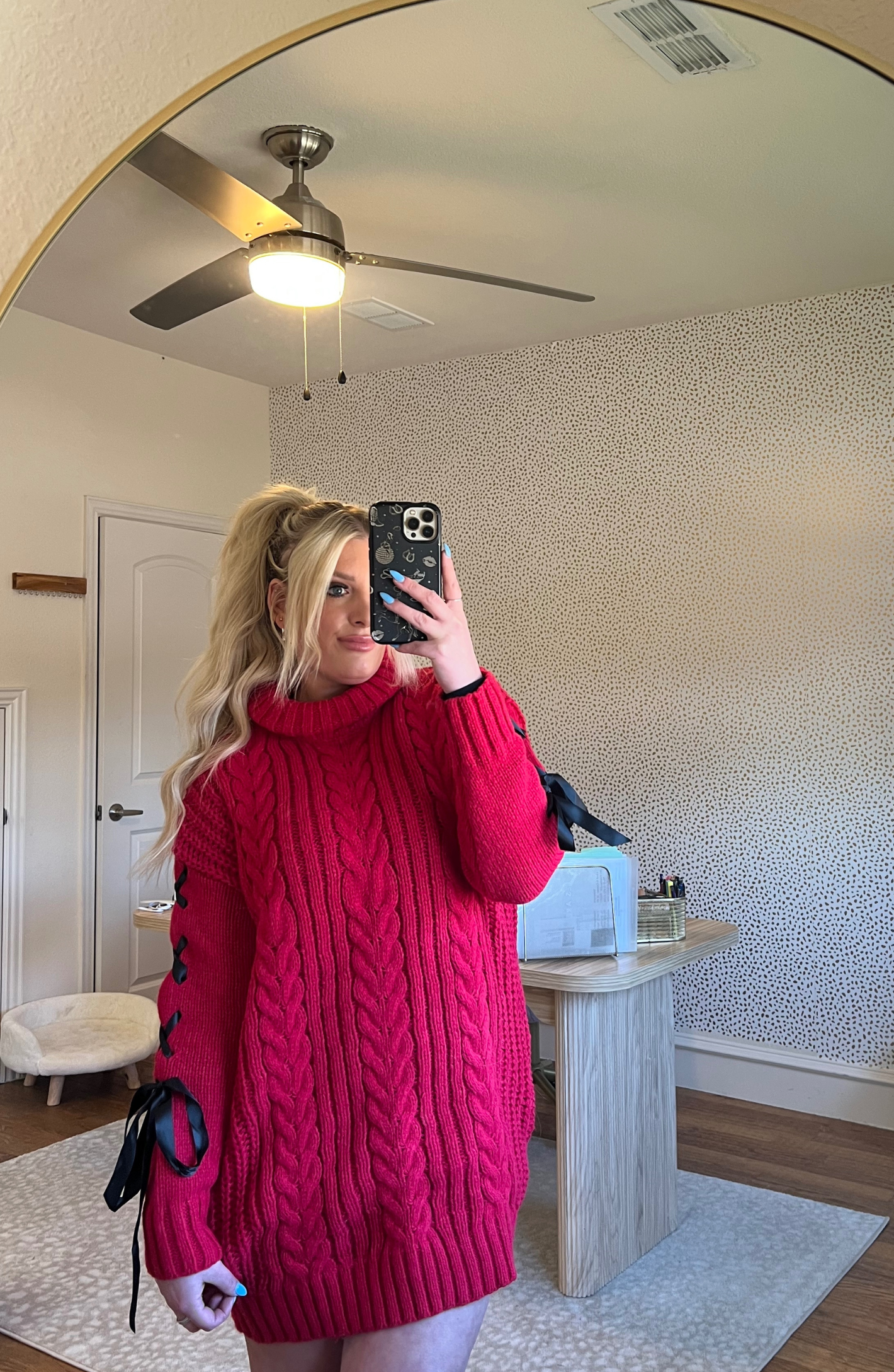 The Way I Feel Ribbon Detail Sweater Dress
