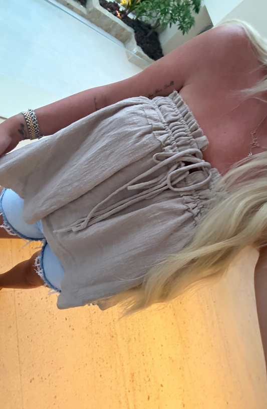 JM Strapless Babydoll Top