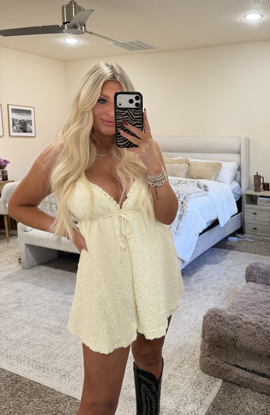 Sweetheart Ruffle Mini Romper