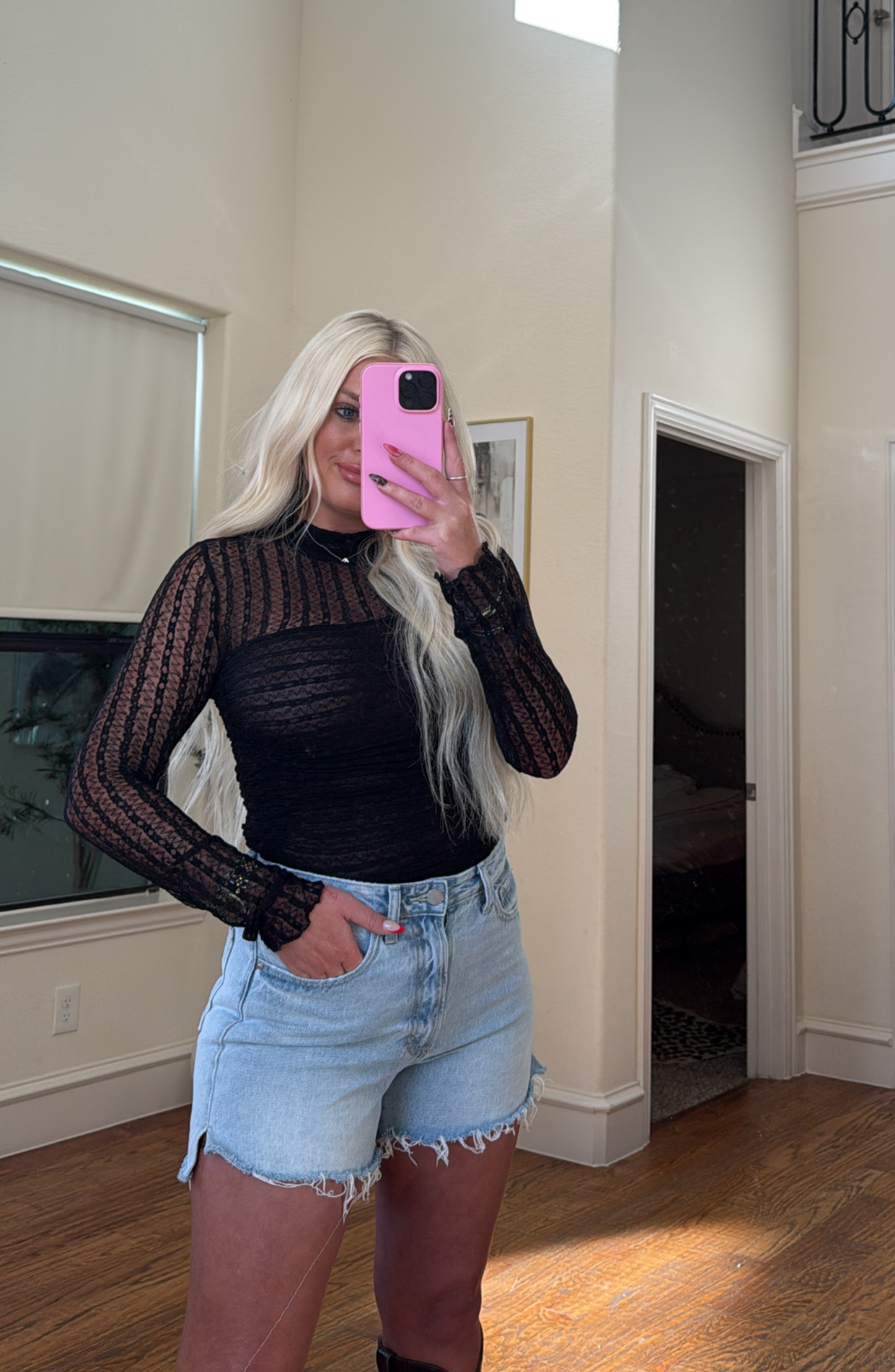 Draw You In Black Bodysuit